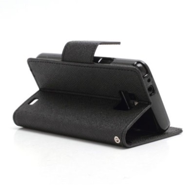 „Mercury“ Samsung Galaxy S2 juodas odinis atverčiamas dėklas - piniginė / Priedai.lt