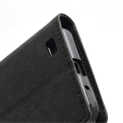 „Mercury“ Samsung Galaxy S2 juodas odinis atverčiamas dėklas - piniginė / Priedai.lt