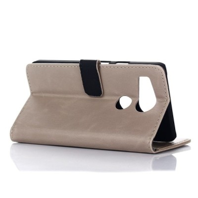 LG Nexus 5X atvēramais ādas smilšains retro maciņš (maks) / Vacins.lv