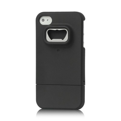 Plastmasas Apple iPhone 4, 4S apvalks ar iebūvētu pudeles attaisāmo / Vacins.lv