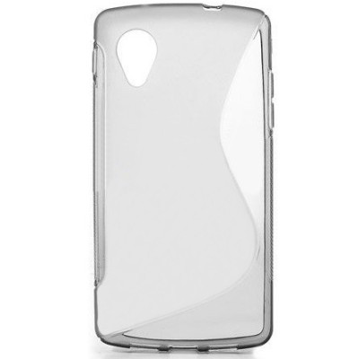 LG Nexus 5 E980 skaidrus (permatomas) kieto silikono TPU pilkas dėklas - nugarėlė / Priedai.lt