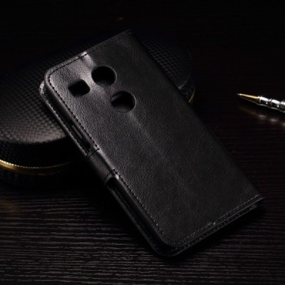 LG Nexus 5X atverčiamas juodas odinis dėklas - piniginė / Priedai.lt