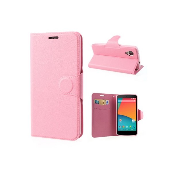 Atvērams maciņš - rozs (Nexus 5)