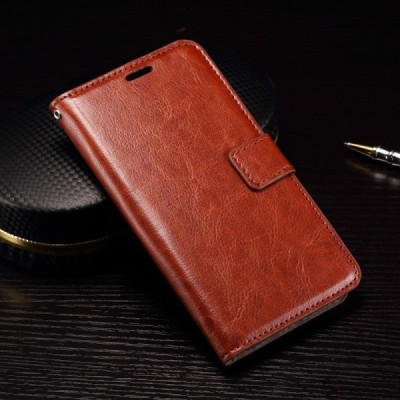 LG Nexus 5X atvēramais ādas brūns maciņš (maks) / Vacins.lv