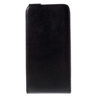 LG Nexus 5X klasisks ādas vertikāli atvēramais melns maciņš / Vacins.lv