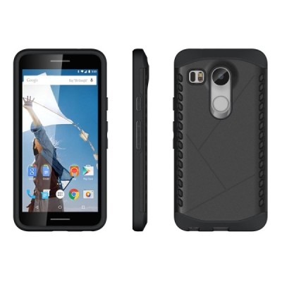 Pastiprinātas aizsardzības melns LG Nexus 5X apvalks / Vacins.lv