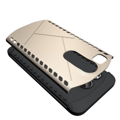 Sustiprintos apsaugos LG Nexus 5X auksinis kieto silikono (TPU) ir plastiko dėklas / Priedai.lt