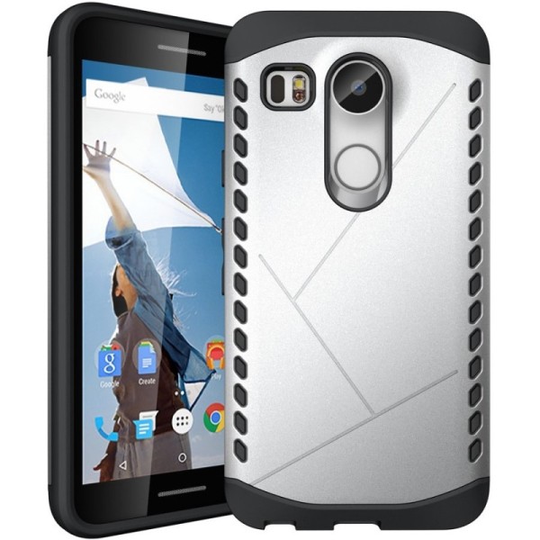 Pastiprinātas aizsardzības apvalks - sudrabs (Nexus 5X)