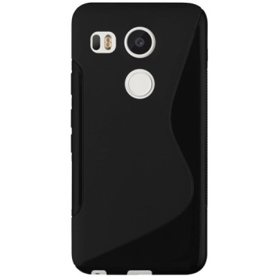 LG Nexus 5X kieto silikono TPU juodas dėklas - nugarėlė / Priedai.lt