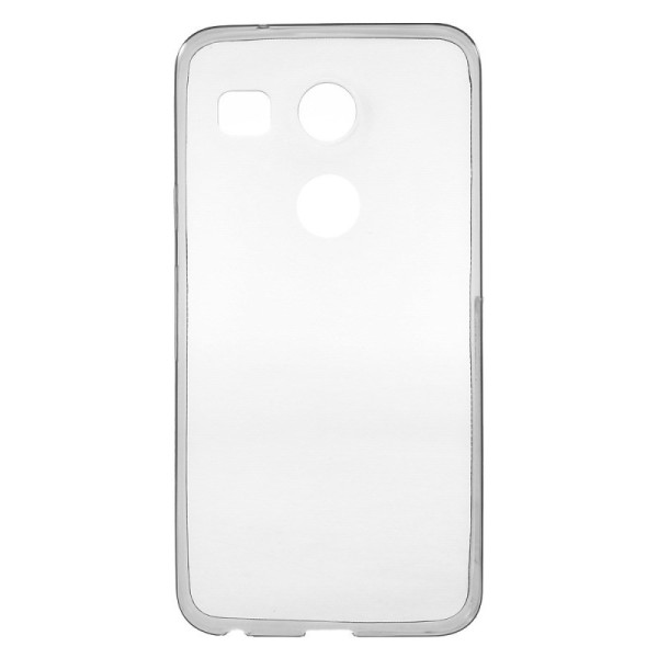 Planākais TPU dzidrs apvalks - pelēks (Nexus 5X)