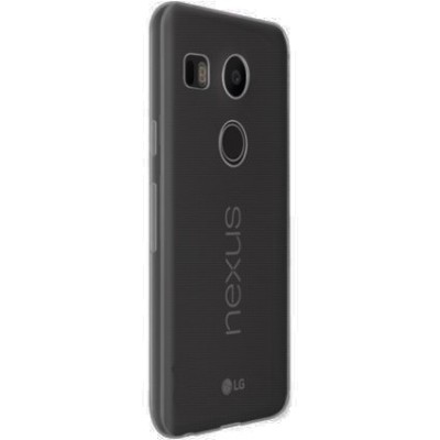 LG Nexus 5X dzidrs (caurspīdīgs) cieta silikona TPU pasaulē planākais pelēks apvalks / Vacins.lv