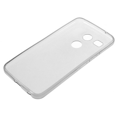 LG Nexus 5X dzidrs (caurspīdīgs) cieta silikona TPU pasaulē planākais pelēks apvalks / Vacins.lv