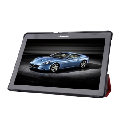 Lenovo Tab2 A10-70 10,1 atvēramais sarkans maciņš / Vacins.lv