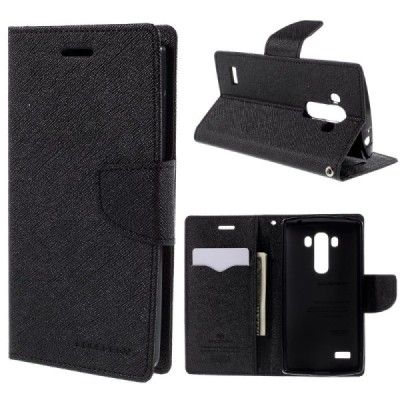 LG G4s Mercury atvērams melns maciņš (maks) / Vacins.lv