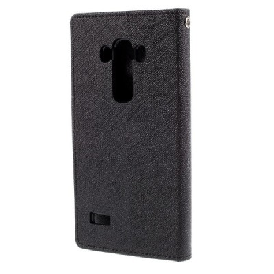 LG G4s Mercury atvērams melns maciņš (maks) / Vacins.lv