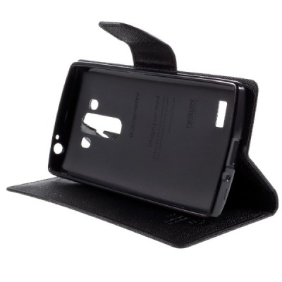 LG G4s Mercury atvērams melns maciņš (maks) / Vacins.lv