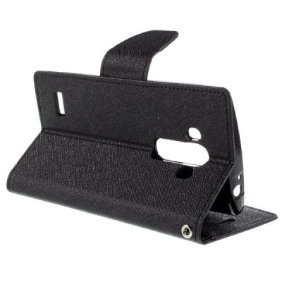 LG G4s Mercury atvērams melns maciņš (maks) / Vacins.lv