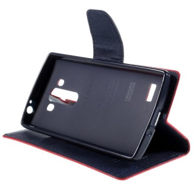 LG G4s Mercury raudonas atverčiamas dėklas - piniginė / Priedai.lt