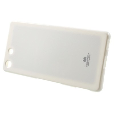 Sony Xperia M5 Mercury balts cieta silikona (TPU) apvalks / vacins.lv