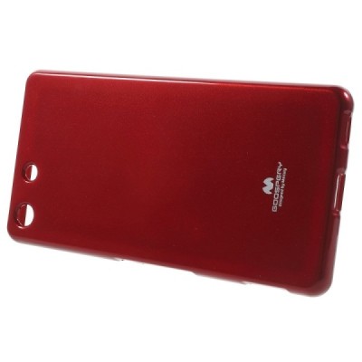 Sony Xperia M5 Mercury sarkans cieta silikona (TPU) apvalks / vacins.lv
