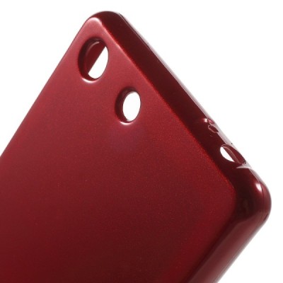 Sony Xperia M5 Mercury sarkans cieta silikona (TPU) apvalks / vacins.lv