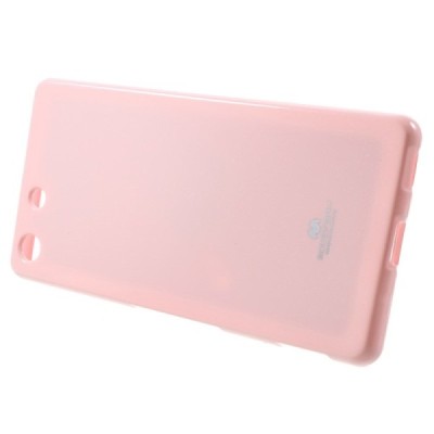 Sony Xperia M5 Mercury šviesiai rožinis kieto silikono tpu dėklas - nugarėlė / Priedai.lt