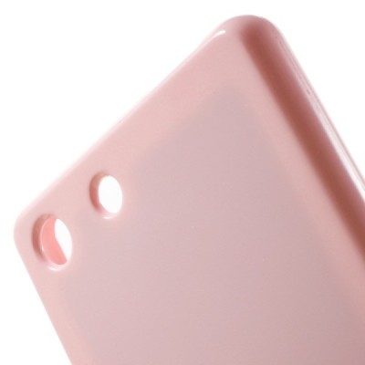 Sony Xperia M5 Mercury šviesiai rožinis kieto silikono tpu dėklas - nugarėlė / Priedai.lt