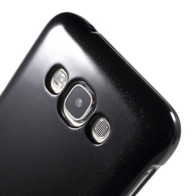 Samsung Galaxy E7 Mercury juodas kieto silikono tpu dėklas - nugarėlė / Priedai.lt