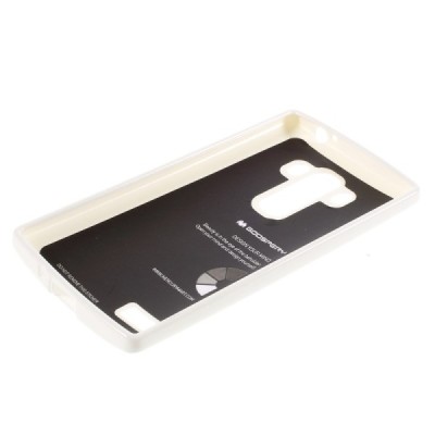 LG G4s (H735) Mercury baltas kieto silikono tpu dėklas - nugarėlė / Priedai.lt