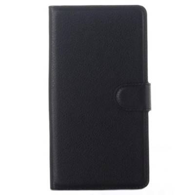 Microsoft Lumia 950 XL atverčiamas juodas odinis dėklas - piniginė / Priedai.lt