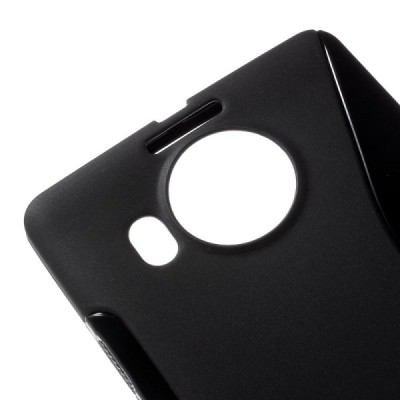 Microsoft Lumia 950 XL cieta silikona (TPU) melns apvalks / vacins.lv
