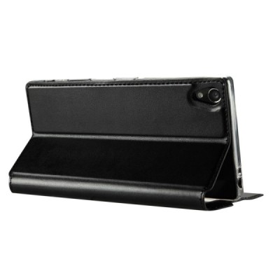 Sony Xperia Z5 Premium „Kalaideng“ Sun atverčiamas juodas dėklas - knygutė / Priedai.lt