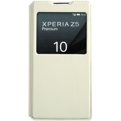 Sony Xperia Z5 Premium „Kalaideng“ Sun atvēramais balts maciņš / Vacins.lv