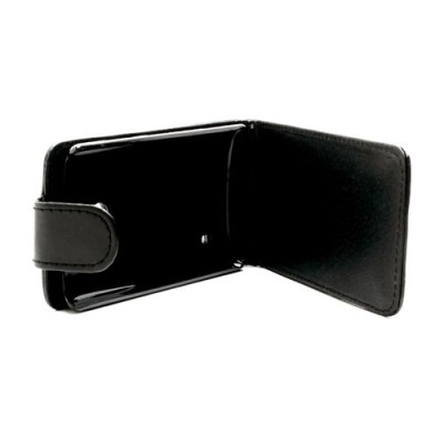 Nokia Lumia 520 klasisks ādas vertikāli atvēramais melns futrālis / Vacins.lv