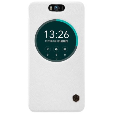 Prabangus „Nillkin“ Qin serijos baltas odinis atverčiamas Asus Zenfone Selfie (ZD551KL) dėklas - knygutė / Priedai.lt