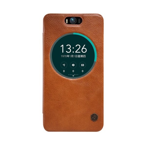 „Nillkin“ Qin atverčiamas dėklas - rudas (Zenfone Selfie)