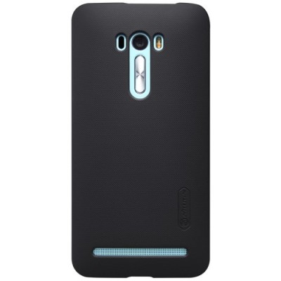 Asus Zenfone Selfie (ZD551KL) Nillkin Frosted Shield juodas plastikinis dėklas + apsauginė ekrano plėvelė / Priedai.lt