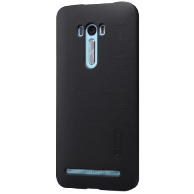Asus Zenfone Selfie (ZD551KL) Nillkin Frosted Shield juodas plastikinis dėklas + apsauginė ekrano plėvelė / Priedai.lt