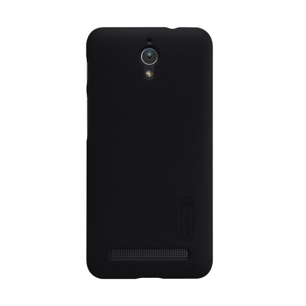 „Nillkin“ Frosted Shield dėklas - juodas + apsauginė ekrano plėvelė (Zenfone C 4.5)