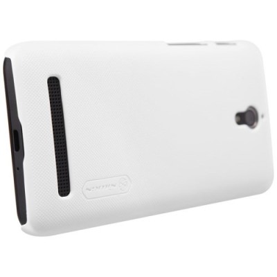 Asus Zenfone C 4.5 (ZC451CG) Nillkin Frosted Shield balts plastmasas apvalks + ekrāna aizsargplēve / Vacins.lv