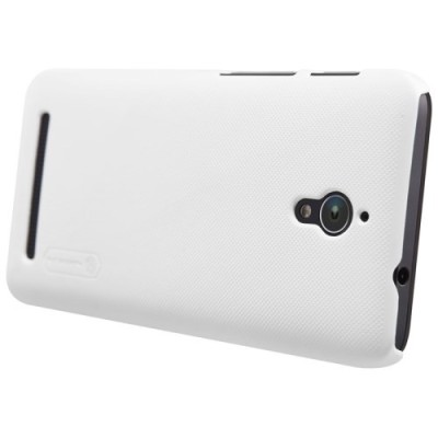 Asus Zenfone C 4.5 (ZC451CG) Nillkin Frosted Shield balts plastmasas apvalks + ekrāna aizsargplēve / Vacins.lv