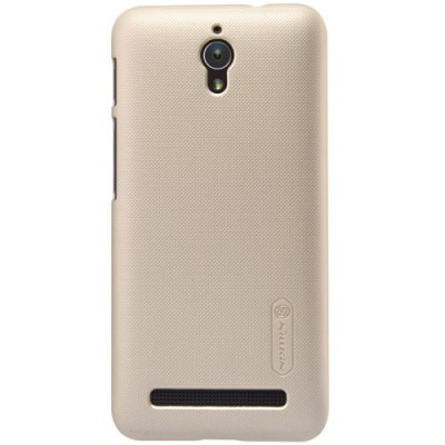 Asus Zenfone C 4.5 (ZC451CG) Nillkin Frosted Shield auksinis plastikinis dėklas + apsauginė ekrano plėvelė / Priedai.lt