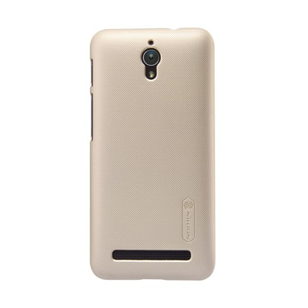 „Nillkin“ Frosted Shield dėklas - auksinis + apsauginė ekrano plėvelė (Zenfone C 4.5)