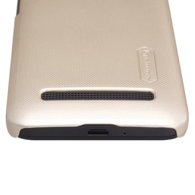 Asus Zenfone C 4.5 (ZC451CG) Nillkin Frosted Shield auksinis plastikinis dėklas + apsauginė ekrano plėvelė / Priedai.lt