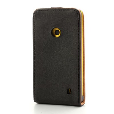 Juodas atverčiamas Nokia Lumia 520 dėklas (dėkliukas) / Priedai.lt