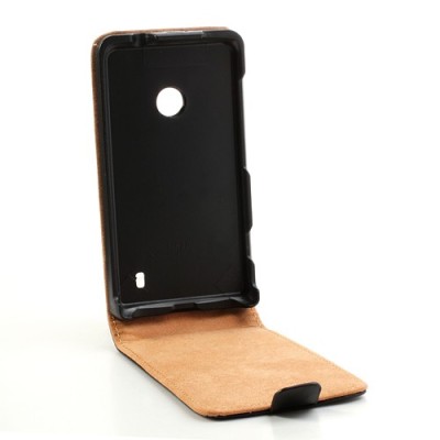 Juodas atverčiamas Nokia Lumia 520 dėklas (dėkliukas) / Priedai.lt
