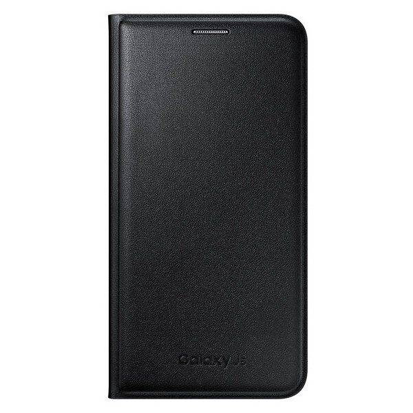 „Samsung“ Flip Wallet Cover atverčiamas dėklas - juodas (Galaxy J5 2015)