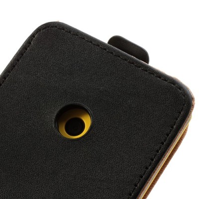 Juodas atverčiamas Nokia Lumia 520 dėklas (dėkliukas) / Priedai.lt