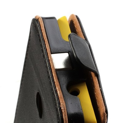 Juodas atverčiamas Nokia Lumia 520 dėklas (dėkliukas) / Priedai.lt