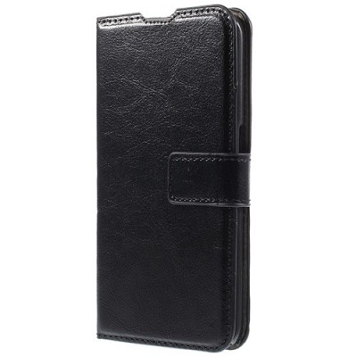 Sony Xperia M5 atvēramais ādas melns maciņš (maks) / Vacins.lv